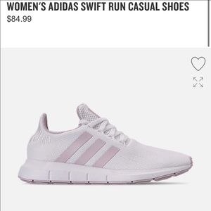 White And Pink Adidas Sneakers swift run